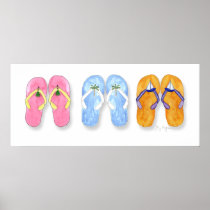 3 Pairs of Flip-Flops Posters & Prints