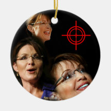 3 Palin Bullseye Christmas Ornaments
