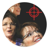 3 Palin Bullseye Round Stickers