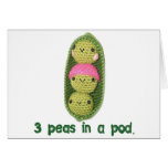 3 Peas in a Pod Greeting Card