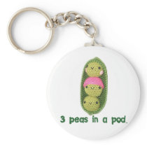 3 Peas in a Pod Key Chain
