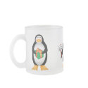 3 penguins on frosted mug