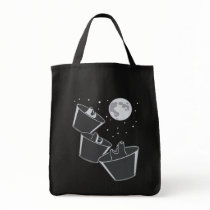 3 Pet Wolves Moon Canvas Bags