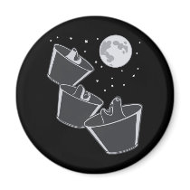 3 Pet Wolves Moon Magnet