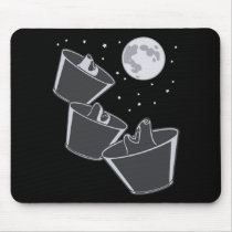 3 Pet Wolves Moon Mouse Pads