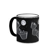 3 Pet Wolves Moon Mugs