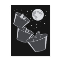 3 Pet Wolves Moon Postcards