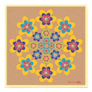 3 Petaled Heart Mandala print