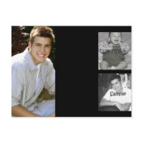 3 photo collage graduation announcement postcards by partypassion 3 photo collage graduation announcement postcards