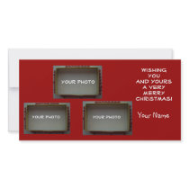 3 Photo slot Your Picture Christmas Cards photo cards
