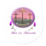 3 Pink crosses Christian gifts Stickers