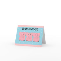 3  Pink Elephants cards
