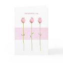 3 Pink Rosebuds Mothers Day Card by floatinglemons 3 Pink Rosebuds Mothers Day Card