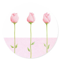 3 Pink Rosebuds Sticker by floatinglemons 3 Pink Rosebuds Sticker