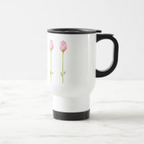 3 Pink Rosebuds Travel Mug by floatinglemons 3 Pink Rosebuds Travel Mug