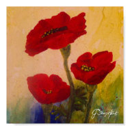 3 Poppies print