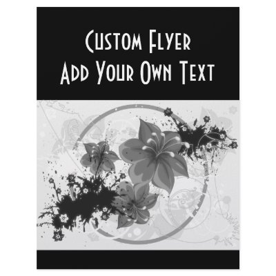 3 Pretty Flowers - B&W Infrared Flyer Design by VoXeeD
