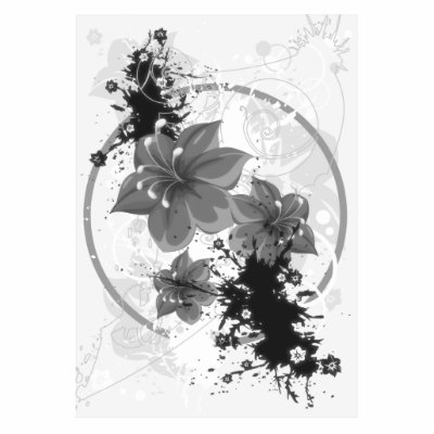 3 Pretty Flowers - B&W Infrared Acrylic Cut Out by VoXeeD