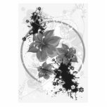 3 Pretty Flowers - B&amp;W Infrared Acrylic Cut Out