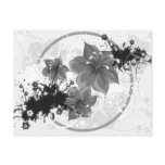 3 Pretty Flowers - B&W Infrared Postcard
