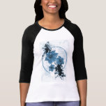 3 Pretty Flowers - Blue T Shirts