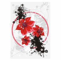 3 Pretty Flowers - Color Acrylic Cut Out