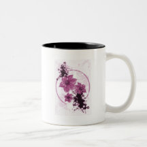 3 Pretty Flowers - Pink Coffee Mug