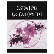 3 Pretty Flowers - Pink Custom Flyer