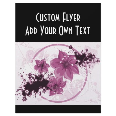 3 Pretty Flowers - Pink Custom Flyer by VoXeeD
