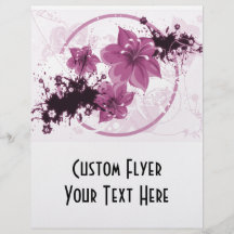 3 Pretty Flowers - Pink Flyer Design