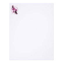 3 Pretty Flowers - Pink Personalized Letterhead