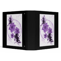 3 Pretty Flowers - Purple Binders
