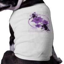 3 Pretty Flowers - Purple Dog Shirt