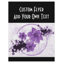 3 Pretty Flowers - Purple Flyers