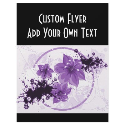 3 Pretty Flowers - Purple Flyers by VoXeeD