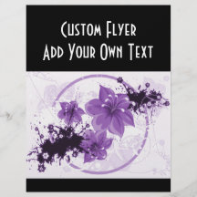 3 Pretty Flowers - Purple Flyers