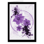 3 Pretty Flowers - Purple Greeting Cards