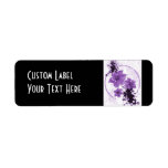 3 Pretty Flowers - Purple Return Address Labels