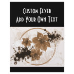 3 Pretty Flowers - Sepia Custom Flyer