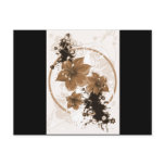 3 Pretty Flowers - Sepia Postcard