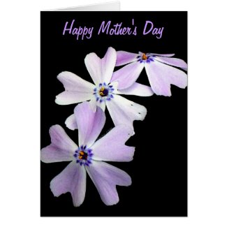 3 Purple Flowers Mother's Day Card