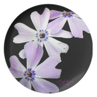3 Purple Flowers Plate