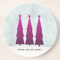 3 Purple Trees coasters