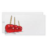 3 Red Candy Apples Picture Card
