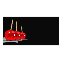 3 Red Candy Apples photo cards