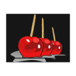 3 Red Candy Apples Postcard