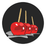3 Red Candy Apples Stickers
