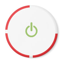 3 RED LIGHTS FRIDGE MAGNETS