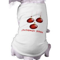 3 Red Ornaments pet clothing