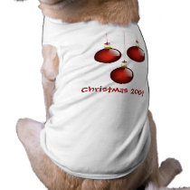 3 Red Ornaments pet clothing